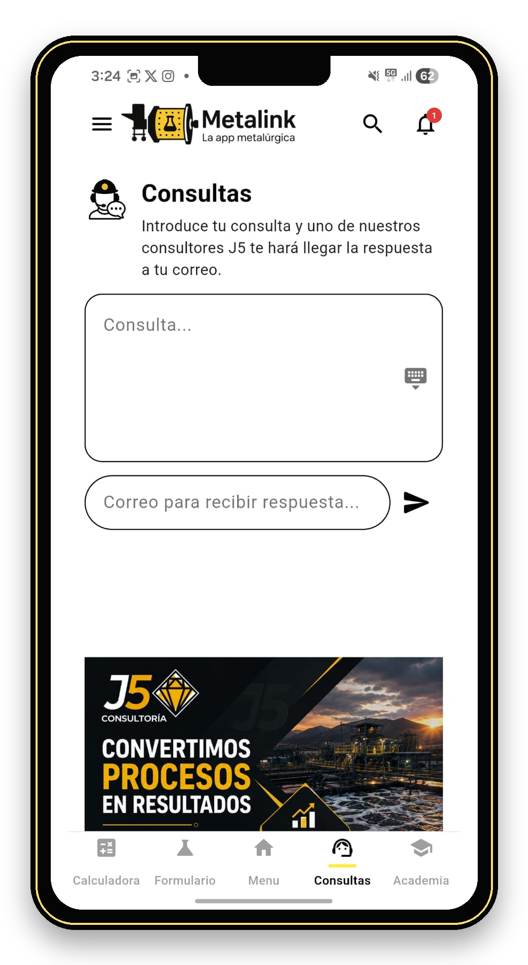 Ejemplo de anuncio en consultas t&eacute;cnicas de Metalink